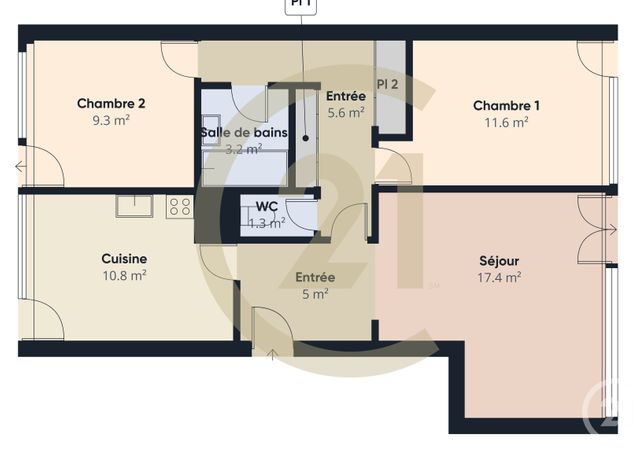 Appartement T3 à vendre - 3 pièces - 66.17 m2 - YERRES - 91 - ILE-DE-FRANCE - Century 21 Optimmo